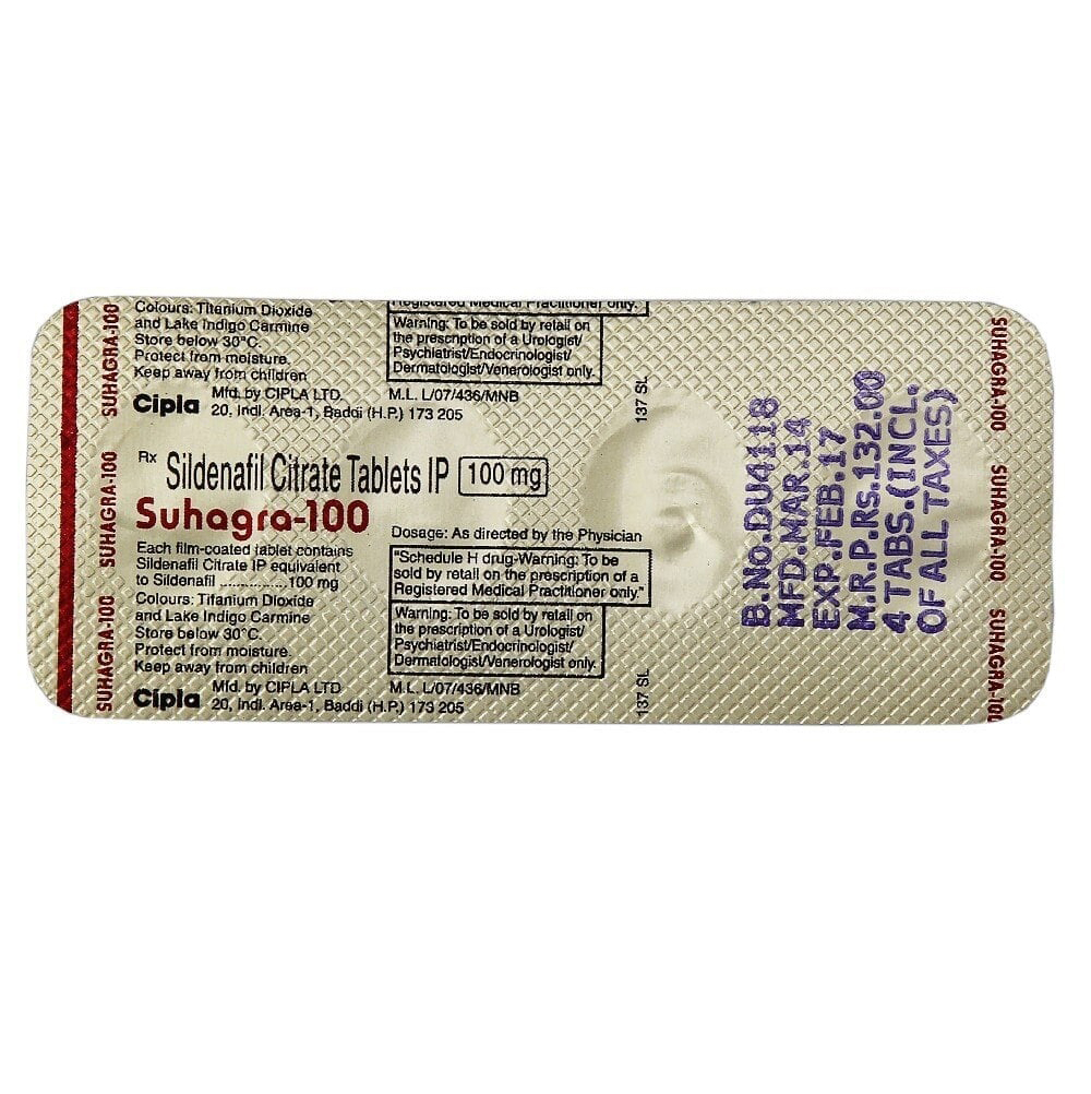 威而鋼 Suhagra 100 mg/4粒 印度學名藥版:圖片 3