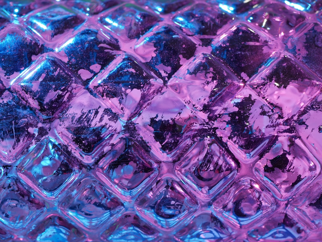 A close up of a purple and blue pattern